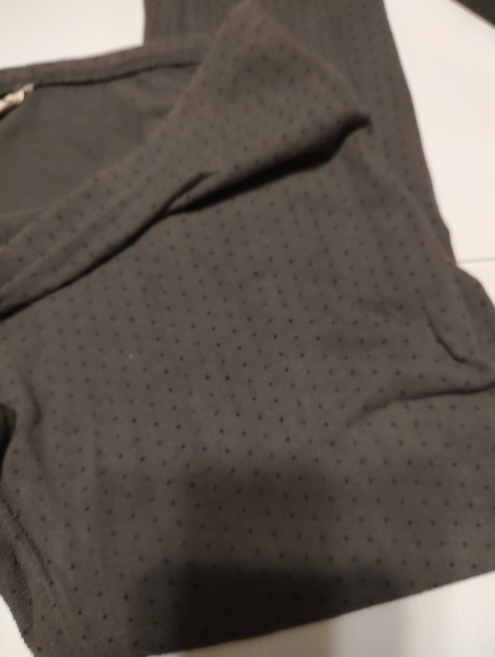 🩶🐈⬛🩶 Adorable Comfy Charcoal Grey & Black Polka Dot Capri Yoga Leggings - S - Picture 7 of 12